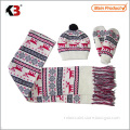 2015 Christmas knitting cashmere hats,scarves & gloves sets